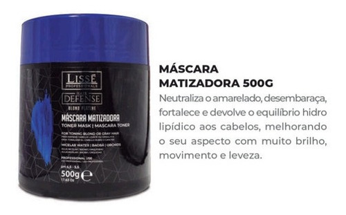 Imagem 3 de 5 de Hair Defense Lissé Máscara Matizadora 500gr