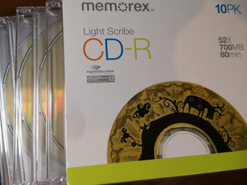 Lote De 7 Cds Light Scribe Memorex. 80 Min. No Hago Envíos. 