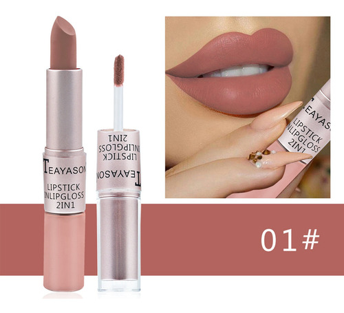 Lápiz Labial Dos En Uno Teayason Lip Gloss 6821