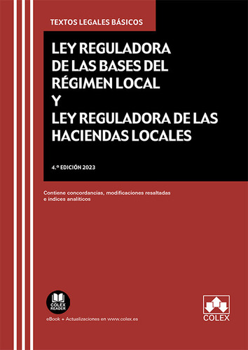 Libro Ley Reguladora De Las Bases Del Regimen Local Y Ley...
