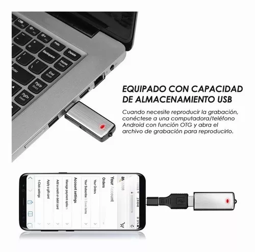 DEKITA Mini Grabadora de Voz Audio Microfono Espia USB Dura mas de