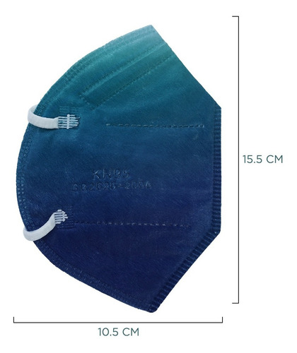 Imagen 3 de 7 de Kn95 Difuminados Cubrebocas Tomods 10pz Colores Varios