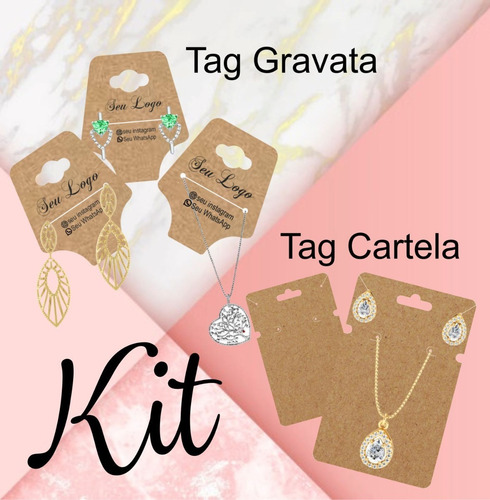 Tag Colar E Brinco 250pçs/ Tag Cartela 250pçs Personalizados