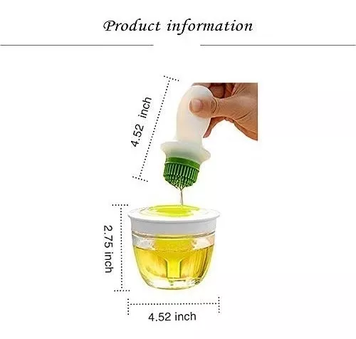 Brocha Dispensadora De Aceite Con Frasco Cocina Parrilladas