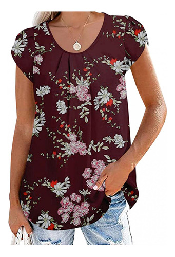 Bagelise Tops Talla Para Mujer Camiseta Verano Blusa Manga