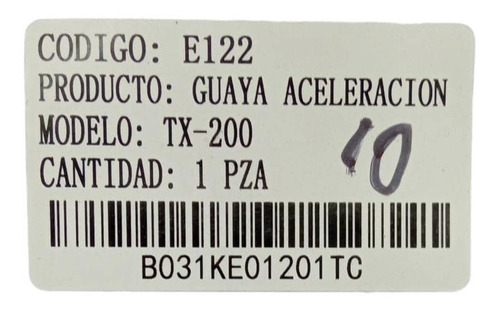 Guaya Aceleracion Tx200 Twom