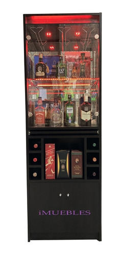 Imagen 5 de 9 de Bar Vitrina, Mueble Bar Vinera Cava Con Luces Led Rgb.