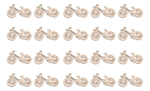20 Piezas De Adornos Con Formas De Madera Para Bicicletas De