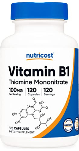 Nutricost Vitamina B1 (thiamina) 100mg, 120 Cápsulas 5jhz8