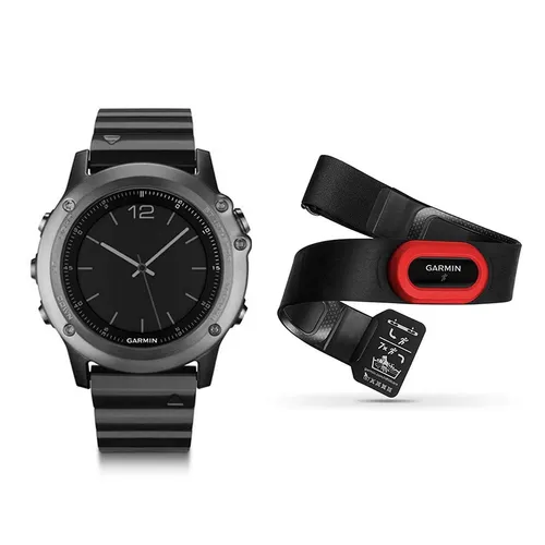 Garmin Fenix 3 Zafiro Correa Metálica Con Hrm Gps Bundle 2