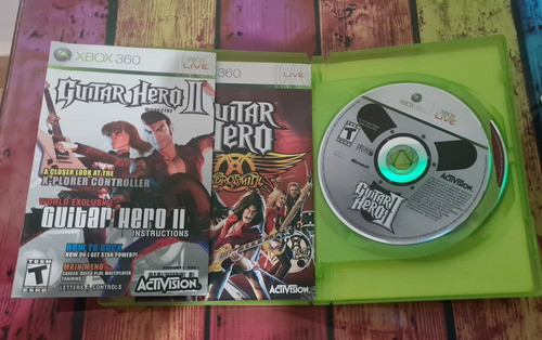 Dual Pack Jogo Xbox360 Guitar Hero 2 E Guitar Hero Aerosmith (Usado)