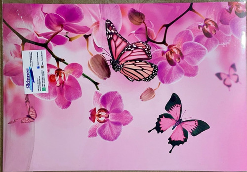 Skin Tapa De Notebook + Mouse Pad - Mariposas Rosadas