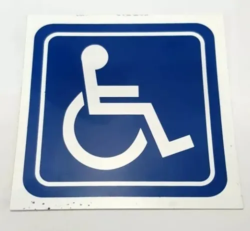comprar Cartel Discapacitados Adhesivo Calco Calcomanias 14x14 Cm