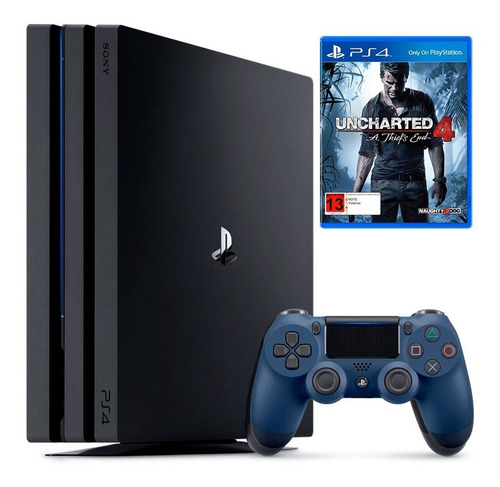 Playstation 4 Pro 1 Tb + Uncharted 4 + Control