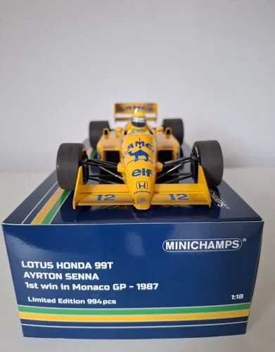 F1 Lotus 99t Vencedora Mônaco Ayrton Senna 1/18 Minichamps | Frete
