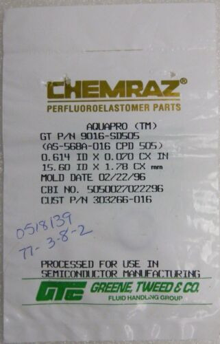 Chemraz, Greene Tweed, O-ring 9016-sd505, Aquapro - Lot  Ssh