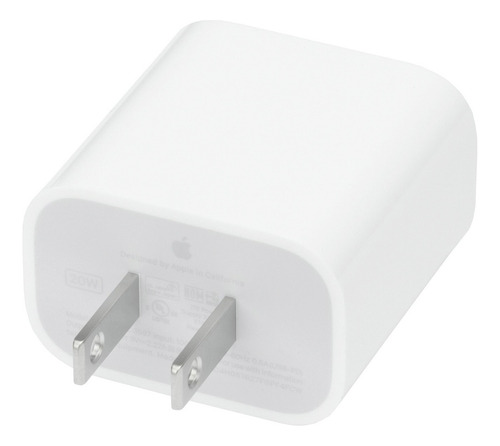 Cargador Apple 20w Usb C Para iPhone 15/ Pro/ Max/ Plus