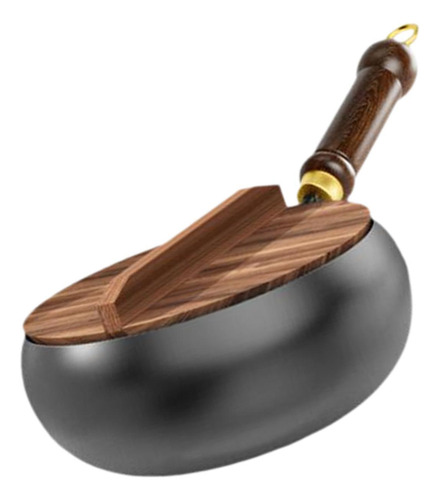 Wok Chino De 9,45 Pulgadas, Cocina De Tapa De Madera