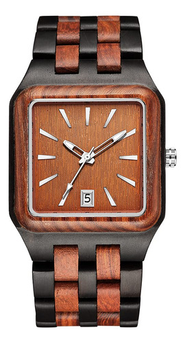 Gorben Relojes De Madera Cuadrados Nicos Para Hombre, Bano,