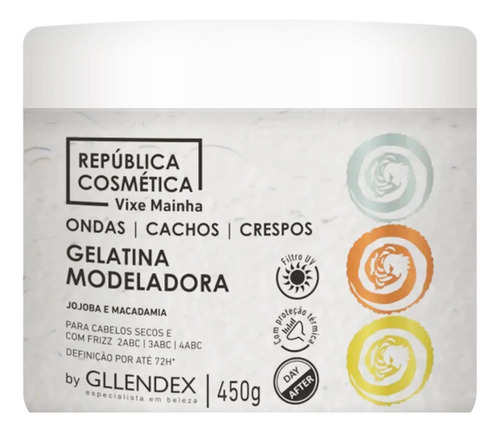 Gllendex Vixe Mainha Shampoo + Gelatina Modeladora Rulos 6c