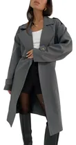 Comprar Tapado Piloto Trench Largo Mujer Impermeable Saco Urbano