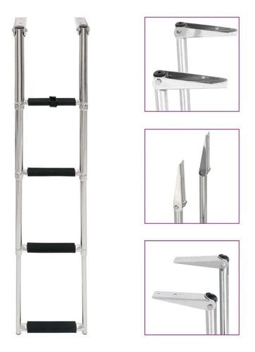 Sywamol Folding Boarding Ladder 4-step Stainless Steel