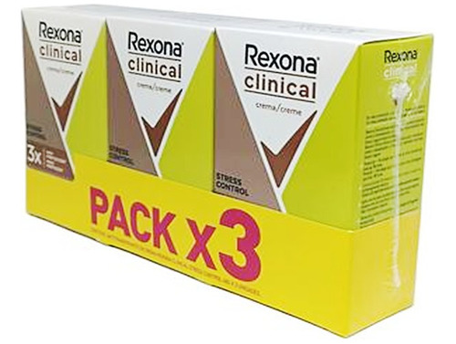 Rexona Clinical Crema 48g X 3 Mujer - g a $455