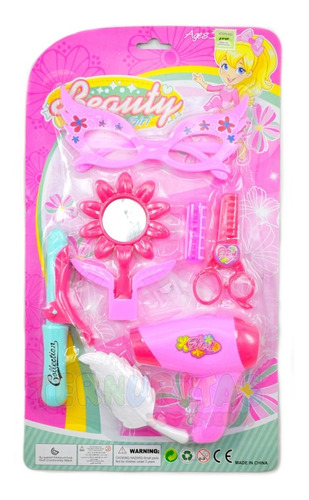 Set De Belleza Infantil Juguete Peluqueria Peinados Pc