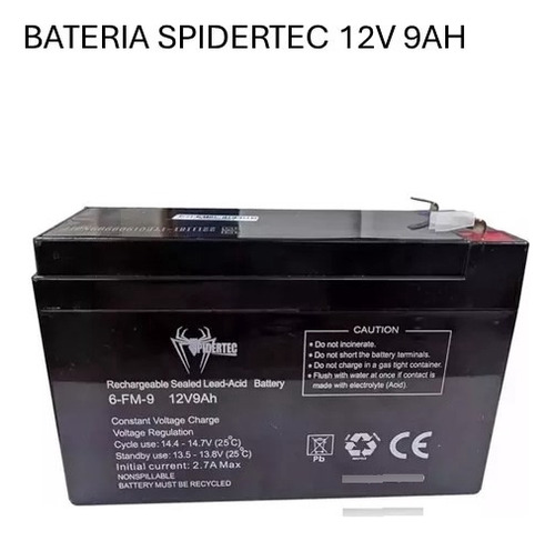 Batería Ups Spidertec 12v 9ah  6-fm-9 Garantía 1 Año