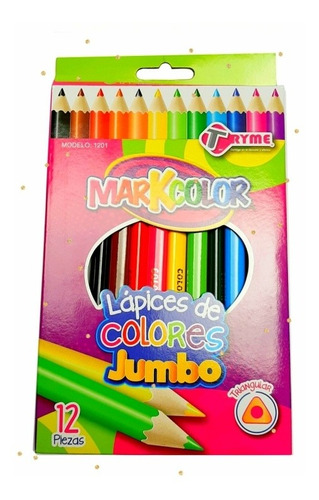 12 Colores Jumbo Markcolor Entrenadores Tryme Kinder