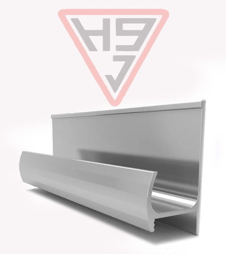 Perfil J Tirador Manija De Aluminio X 3 Mts Puerta Mueble