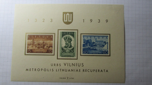 Lietuva / Lithuania Vilnius Block 1939 H2