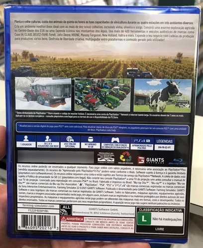 Jogo Farming Simulator 22 Standard Editon Ps4 E Ps5 Mídia Física - Giants  Software - Jogos de Simulação - Magazine Luiza