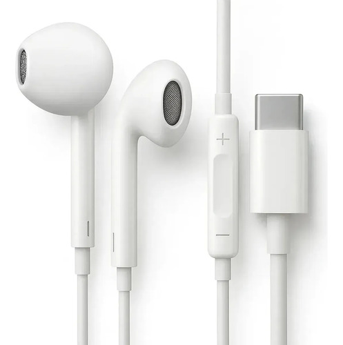 Fones De Ouvido Usb-c Tipo C Com Microfone Integrado Som Estéreo Alta Qualidade Controle De Chamadas Compatível Com iPhone 15 16 17 Android Samsung Xiaomi Motorola Conexão Direta Premium Eletric Teck