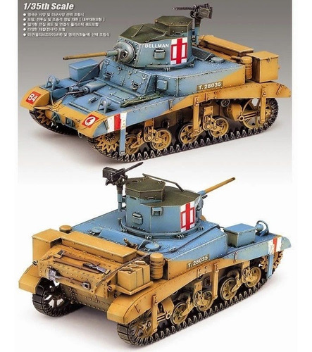 Imagem 3 de 6 de Plastimodelismo Academy Tanque M3 Stuart Honey 1/35