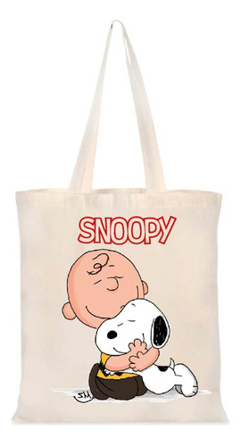 Bolso Tote Bag Charlie Brown Snoopy  35 X 40 Cm