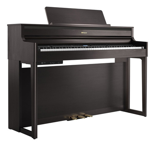 Piano digital Roland Hp704 de palisandro oscuro con banco y soporte Bivolt