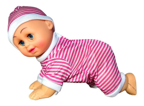 Imagen 1 de 7 de Bebe Bebote Gateador A Pila Con Movimiento Y Sonido Muñeca
