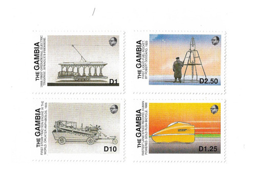 Gambia 1989 Innovaciones Serie 4 Val Mint Completa 746/9   