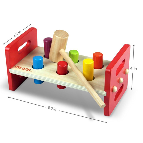Waliki Juguetes Golpeando Banco Con El Martillo, Madera Form