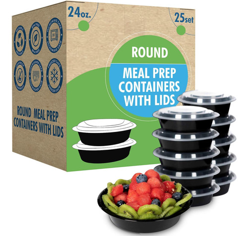 Contenedor De Preparación De Comidas Reutilizable Con Tapas