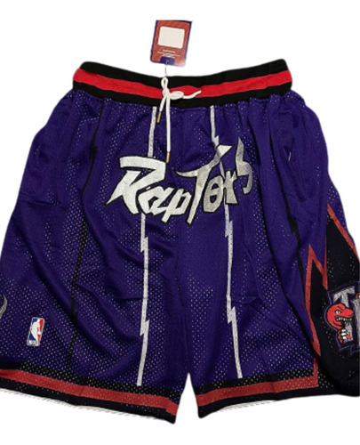 Short Nba Just Don Toronto Raptors Violeta Bordado