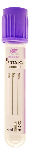 Tubo Muestra De Sangre Edta.k3 Lila Golden Vac