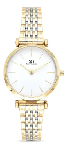 Relógio Feminino Dourado Astoria Saint Germain Bicolor 32mm - R$ 149,9