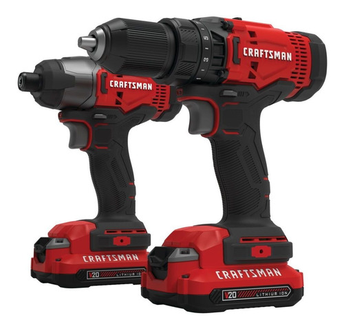 Imagen 2 de 6 de Taladro Atornillador + Atornillador De Impacto 20v Craftsman