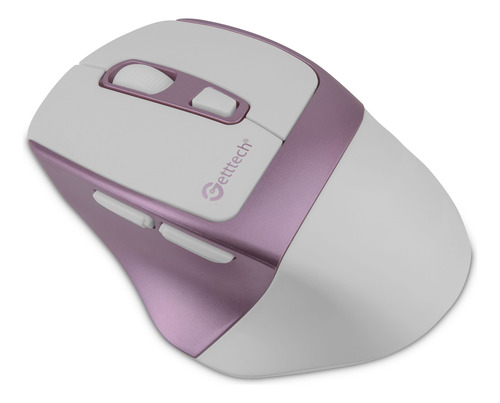 Mouse Ergonómico Getttech 1600dpi Óptico Bluetooth 2.4g Rosa