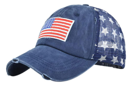 Waldeal American Flag Star Trucker Hat Para Hombres Y Mujere