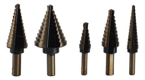 Juego De Brocas Step Drill, 5 Piezas, Perforadora Central De