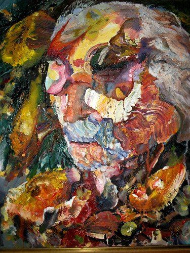 Retrato De Carlos Alonso. Arte Microconceptual La Rocca (Usado)