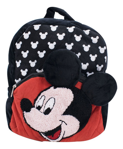 Mochila Pequena Mickey Infantil Escolar Menino Pelúcia 3d